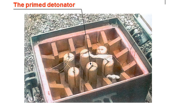 The detonator after the explosion