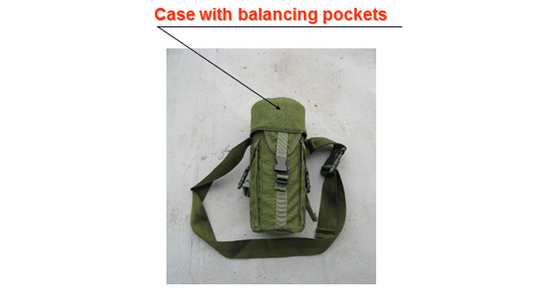 Case with balancing pockets