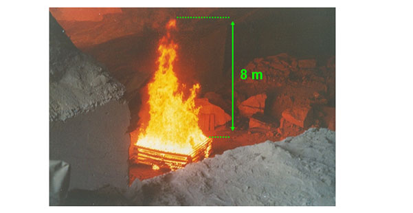 Thermal shock special container for detonators - fire test