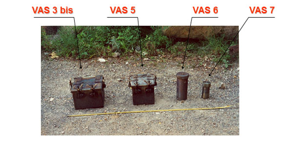 Special containers for detonators after fire test