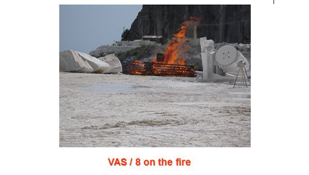 Thermal shock testing VAS/8 on the fire Thermal shock testing VAS/8 on the fire